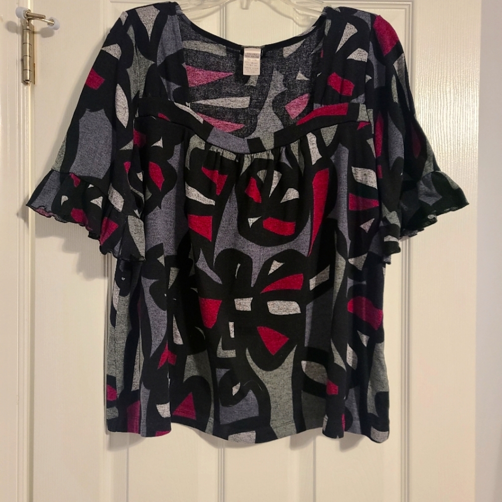 Ruffle sleeve top